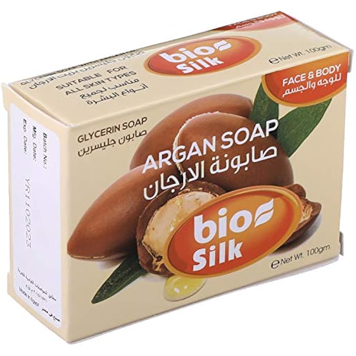 BioSilk Glycerin Soap with Argan Oil - 100 gm - Image 1